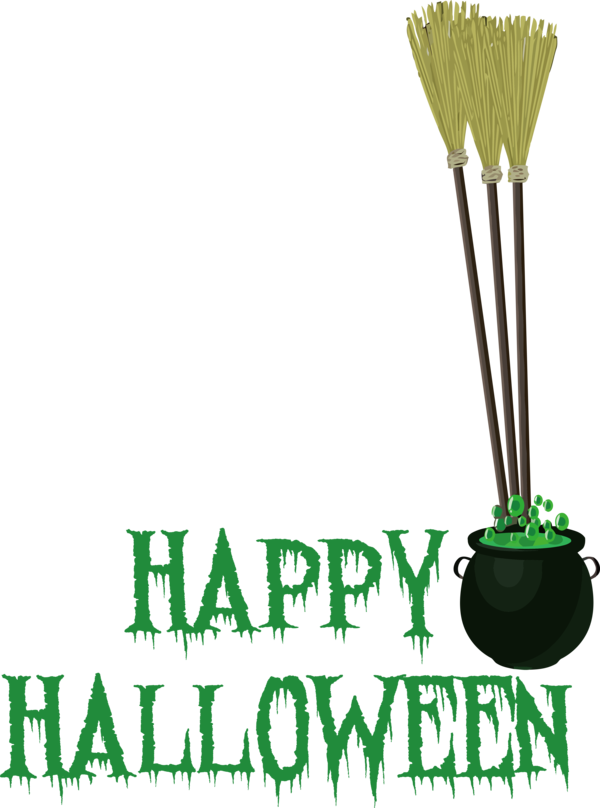 Transparent Halloween Logo Grasses Green for Happy Halloween for Halloween