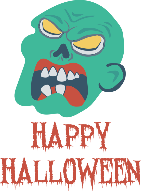 Transparent Halloween Cartoon Poster Character for Happy Halloween for Halloween