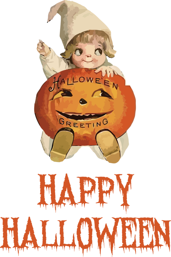 Transparent Halloween Cartoon Character Pumpkin for Happy Halloween for Halloween