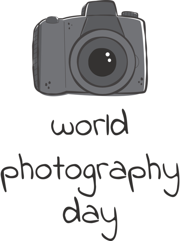 Transparent World Photography Day Camera Accessory Digital Camera Font for Photography Day for World Photography Day