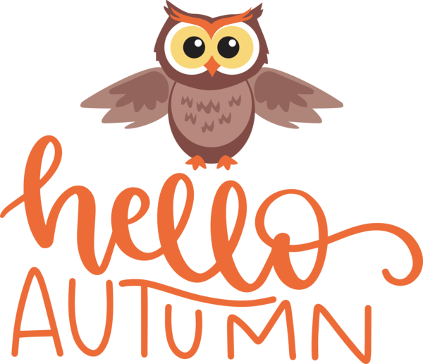 Transparent thanksgiving Owls Birds Logo for Hello Autumn for Thanksgiving