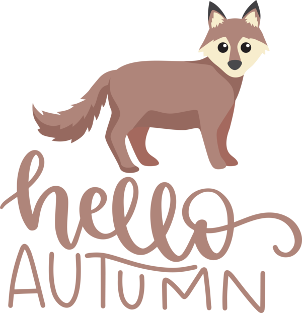 Transparent thanksgiving Cat Red fox Dog for Hello Autumn for Thanksgiving