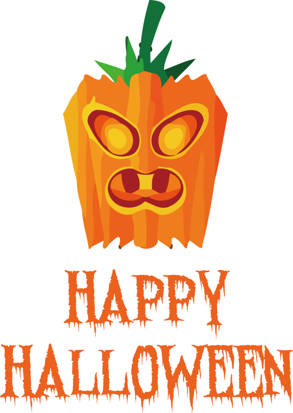 Transparent Halloween Logo Cartoon Pumpkin for Happy Halloween for Halloween