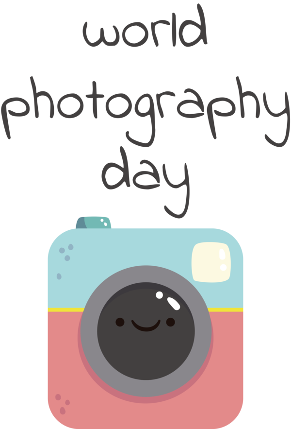 Transparent World Photography Day Smile Cartoon Happiness for Photography Day for World Photography Day