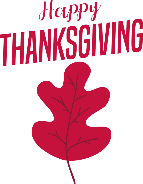Transparent Thanksgiving Leaf Flower Line for Happy Thanksgiving for Thanksgiving