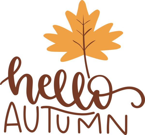 Transparent thanksgiving Logo Leaf Flower for Hello Autumn for Thanksgiving