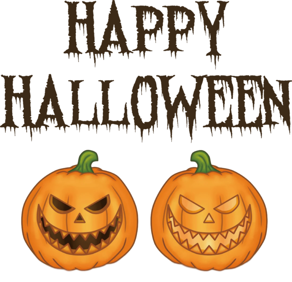 Transparent Halloween Jack-o'-lantern Winter squash Pumpkin for Happy Halloween for Halloween