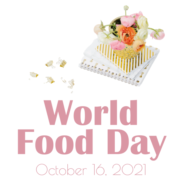 Transparent World Food Day Greeting Card Yellow Font for Food Day for World Food Day