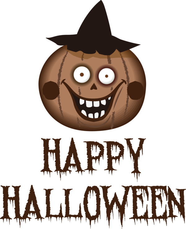 Transparent Halloween Cartoon Logo Pumpkin for Happy Halloween for Halloween
