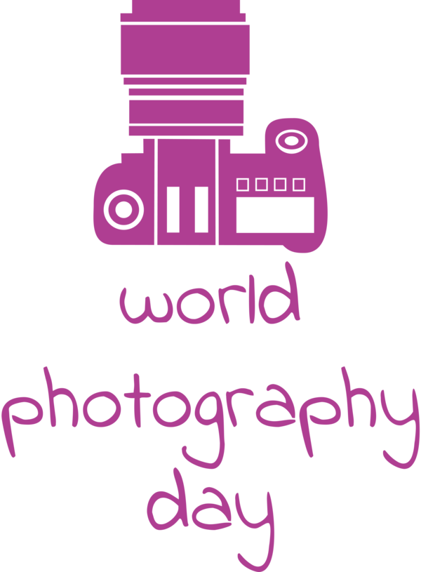 Transparent World Photography Day Logo Line Design for Photography Day for World Photography Day