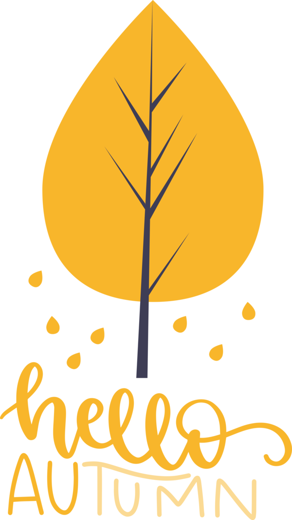 Transparent thanksgiving Leaf Logo Yellow for Hello Autumn for Thanksgiving
