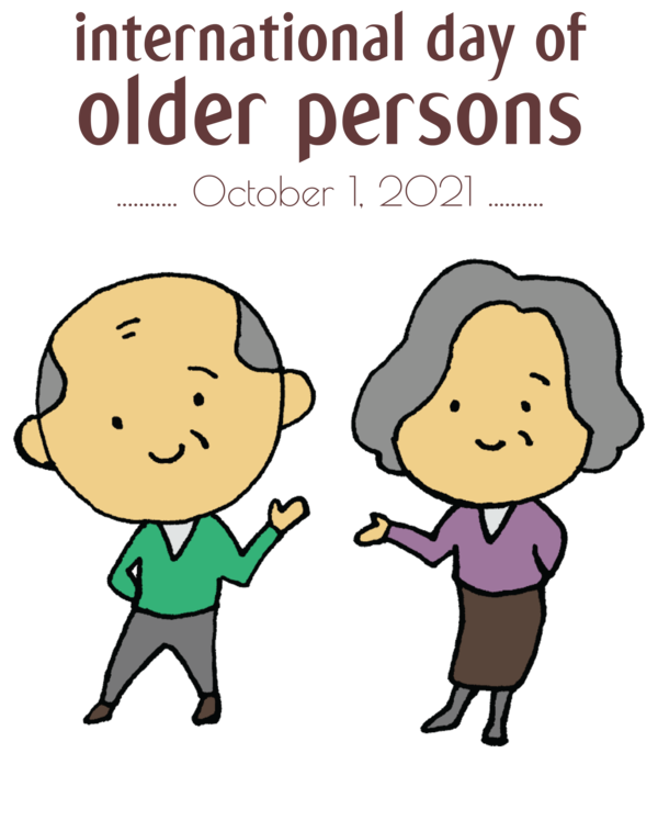Transparent International Day for Older Persons Cartoon Drawing for International Day of Older Persons for International Day For Older Persons