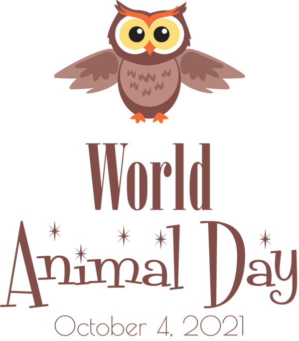 Transparent World Animal Day Owls Birds Logo for Animal Day for World Animal Day