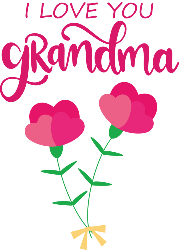 Transparent National Grandparents Day Cut flowers Leaf Plant stem for Grandmothers Day for National Grandparents Day