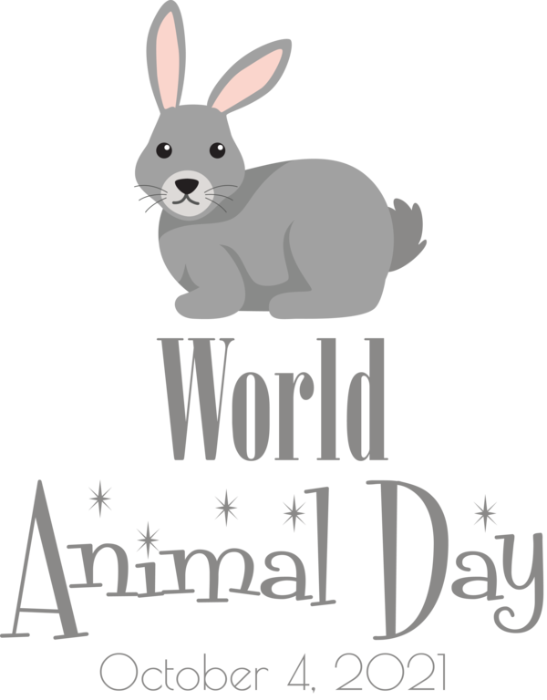 Transparent World Animal Day Easter Bunny Snout Rabbit for Animal Day for World Animal Day