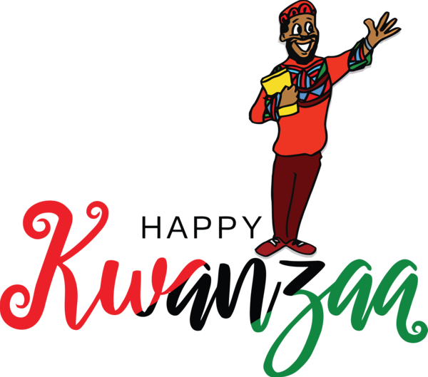 Transparent Kwanzaa Cartoon Logo Character for Happy Kwanzaa for Kwanzaa