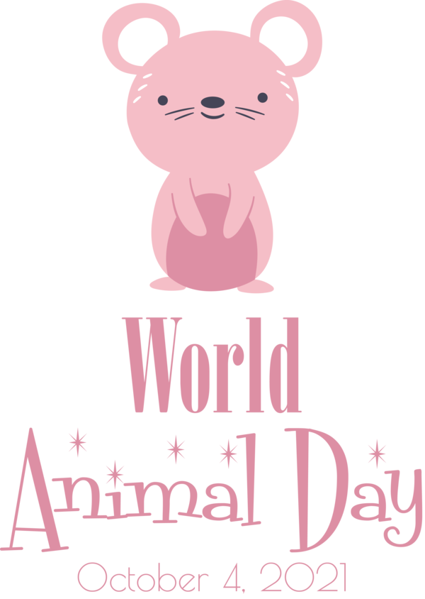 Transparent World Animal Day Logo Cartoon Drawing for Animal Day for World Animal Day