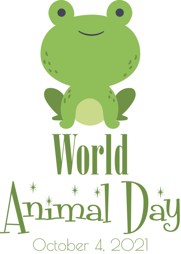 Transparent World Animal Day Frogs True frog Cartoon for Animal Day for World Animal Day