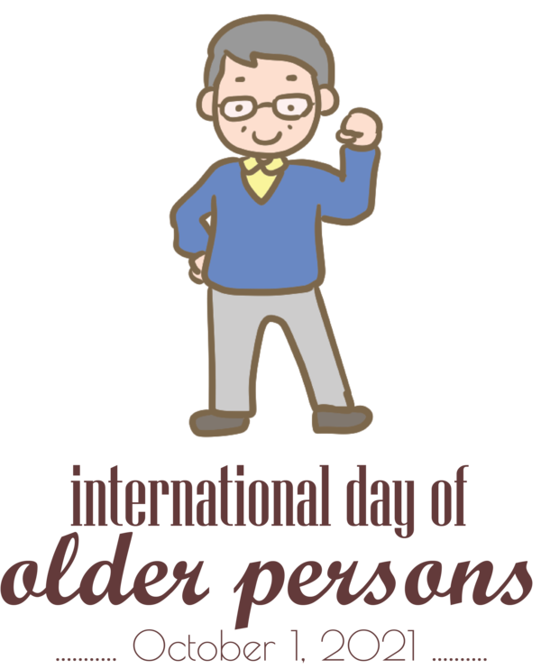 Transparent International Day for Older Persons Design  Cartoon for International Day of Older Persons for International Day For Older Persons