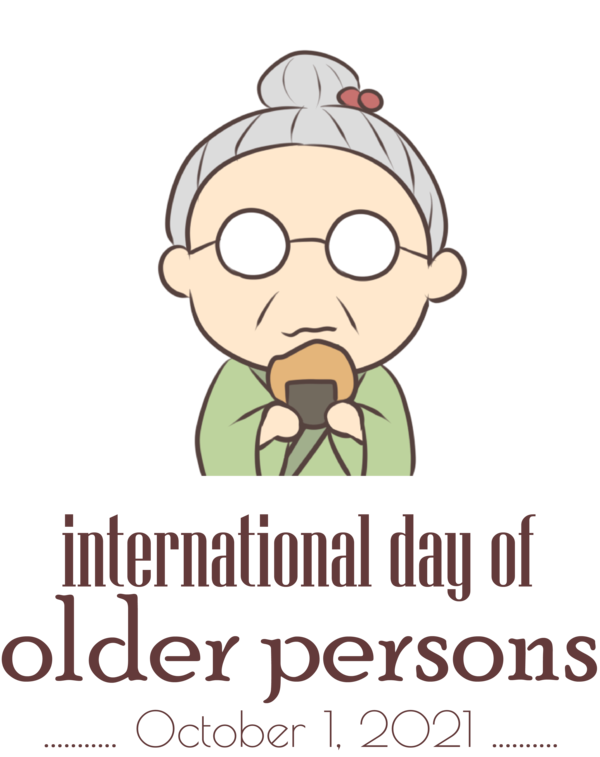 Transparent International Day for Older Persons Cartoon Character for International Day of Older Persons for International Day For Older Persons