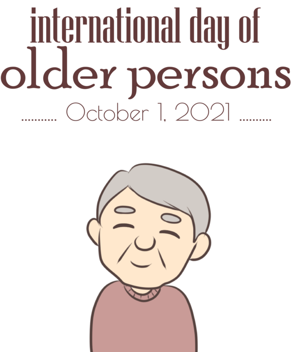 Transparent International Day for Older Persons Smile Face Head for International Day of Older Persons for International Day For Older Persons