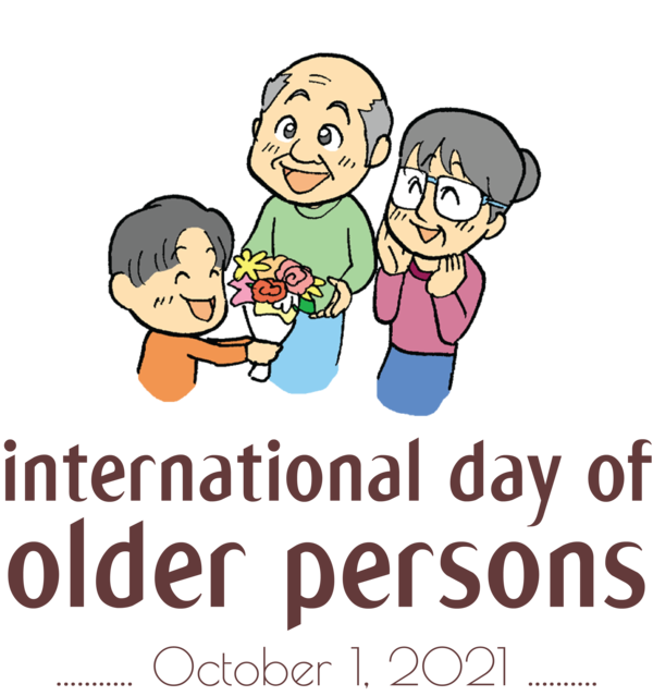 Transparent International Day for Older Persons New Year card New Year Grandparent for International Day of Older Persons for International Day For Older Persons