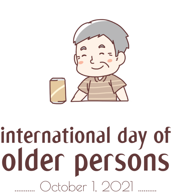 Transparent International Day for Older Persons Logo Cartoon Organization for International Day of Older Persons for International Day For Older Persons
