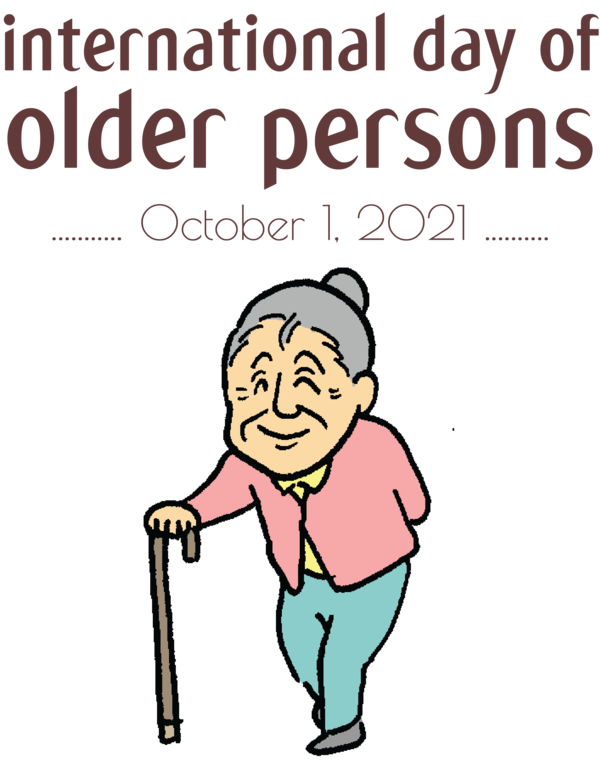 Transparent International Day for Older Persons Coffee Biologie, géologie Cartoon for International Day of Older Persons for International Day For Older Persons