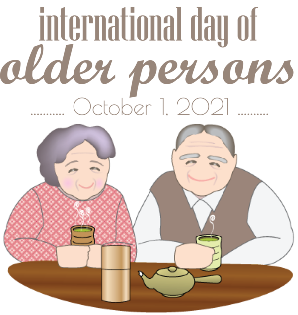 Transparent International Day for Older Persons Respect for the Aged Day Cartoon 老人会 for International Day of Older Persons for International Day For Older Persons