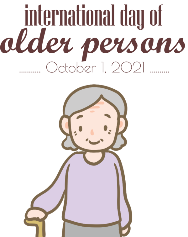 Transparent International Day for Older Persons Cartoon Text Respect for International Day of Older Persons for International Day For Older Persons