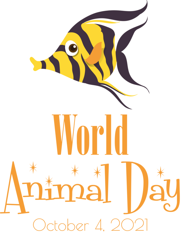 Transparent World Animal Day Logo Yellow Line for Animal Day for World Animal Day