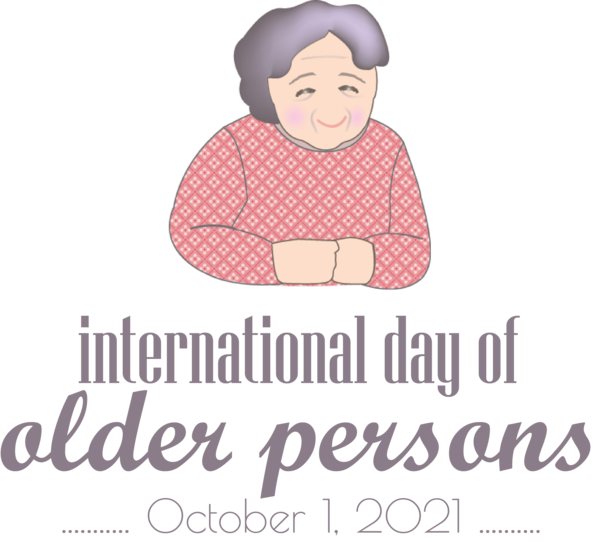 Transparent International Day for Older Persons Design Logo Cartoon for International Day of Older Persons for International Day For Older Persons