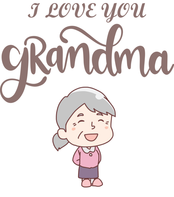 Transparent National Grandparents Day Toddler M Logo Cartoon for Grandmothers Day for National Grandparents Day