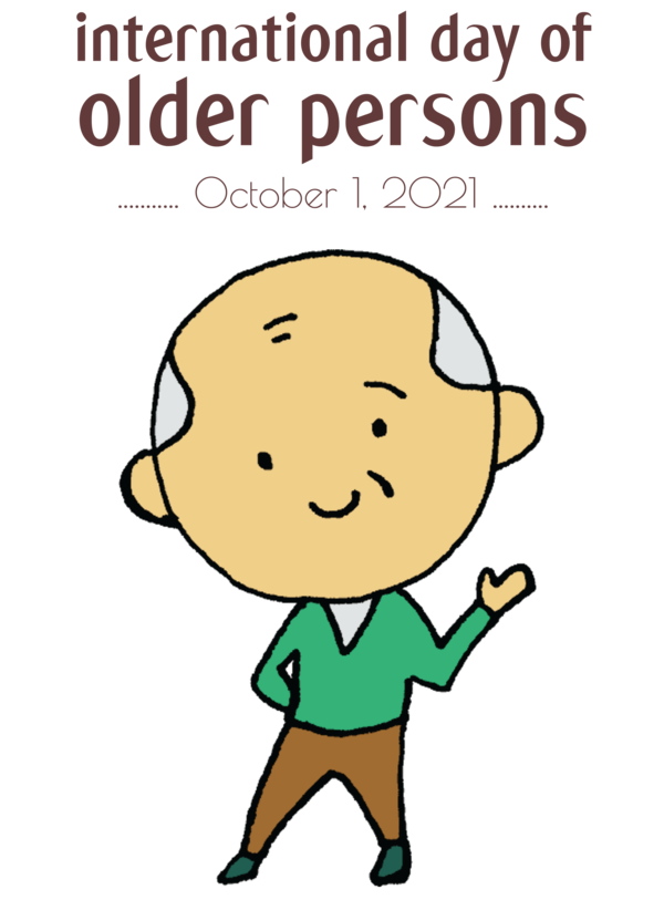 Transparent International Day for Older Persons Cartoon Drawing Icon for International Day of Older Persons for International Day For Older Persons