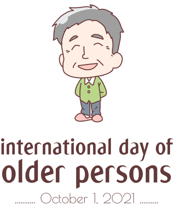 Transparent International Day for Older Persons Cartoon Logo Rosny Yam for International Day of Older Persons for International Day For Older Persons
