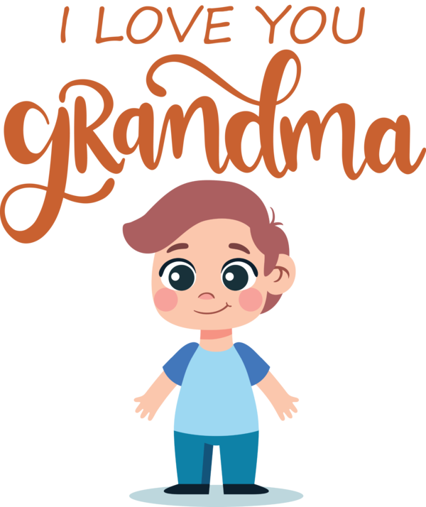Transparent National Grandparents Day Toddler M Cartoon Logo for Grandmothers Day for National Grandparents Day