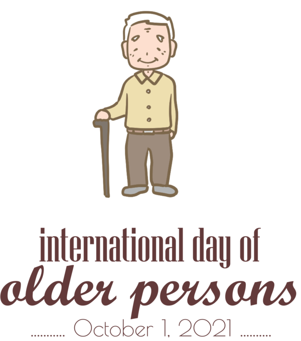 Transparent International Day for Older Persons Toddler M Logo Cartoon for International Day of Older Persons for International Day For Older Persons