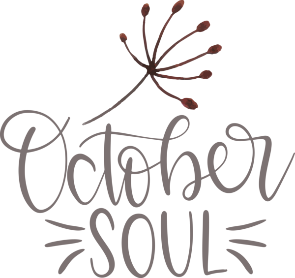 Transparent thanksgiving Logo Calligraphy Twig for Hello October for Thanksgiving