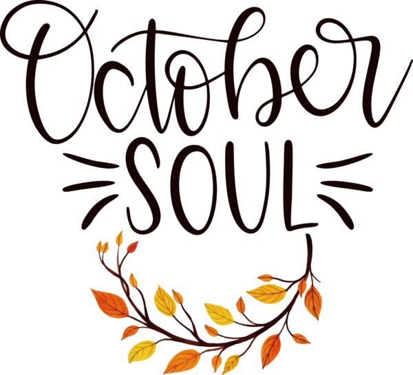 Transparent thanksgiving Soul music October Logo for Hello October for Thanksgiving