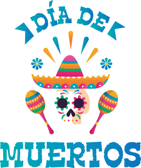 Transparent Day of the Dead Logo Squirrels Design for Día de Muertos for Day Of The Dead