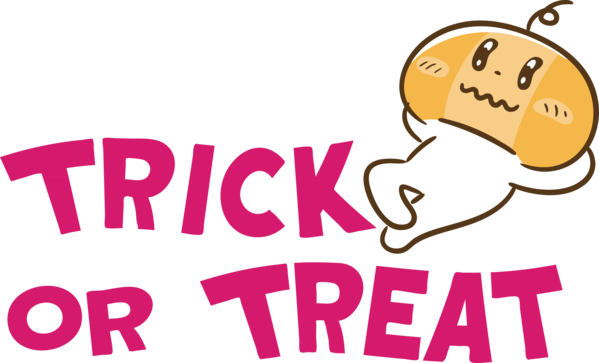 Transparent Halloween Cartoon Logo Line for Trick Or Treat for Halloween
