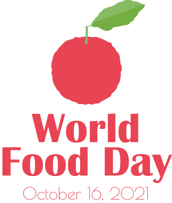 Transparent World Food Day Logo Line Fruit for Food Day for World Food Day