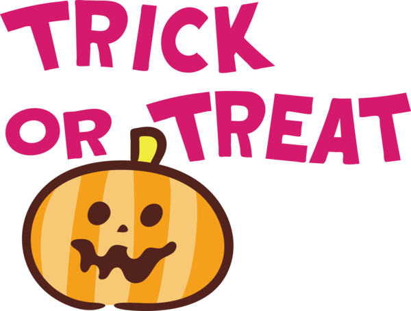 Transparent Halloween Logo Smile Smiley for Trick Or Treat for Halloween