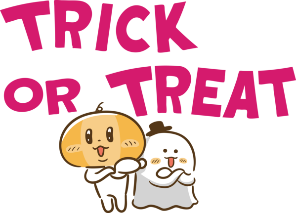 Transparent Halloween Cartoon Logo Smile for Trick Or Treat for Halloween