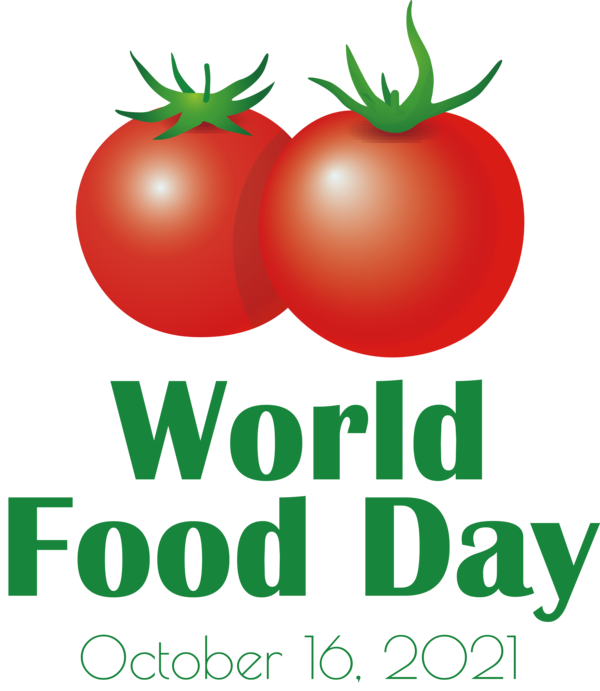 Transparent World Food Day Tomato Natural food Superfood for Food Day for World Food Day