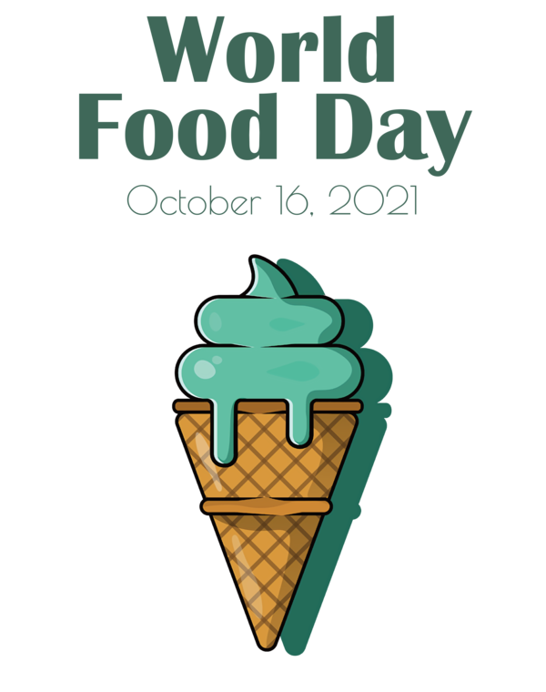 Transparent World Food Day Ice Cream Cone Ice Cream Dairy product for Food Day for World Food Day