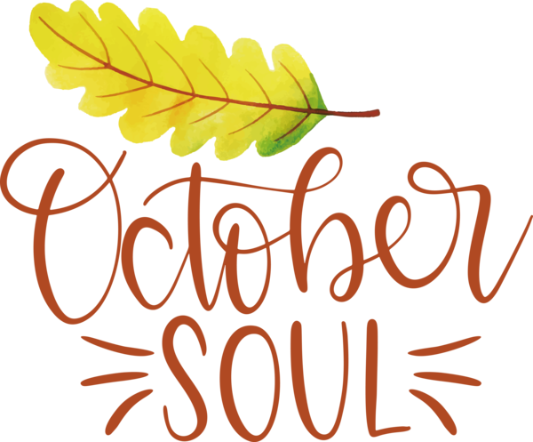 Transparent thanksgiving Leaf Plant stem Logo for Hello October for Thanksgiving