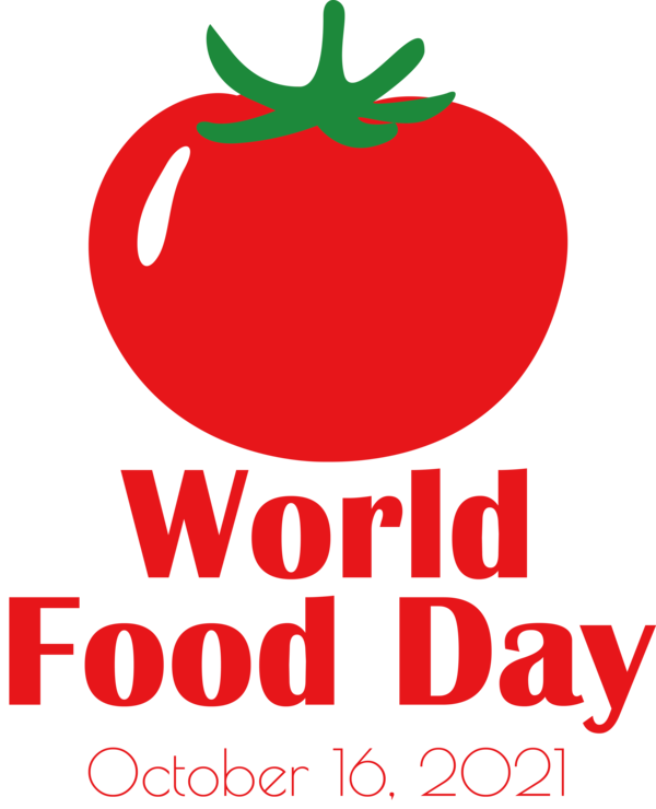 Transparent World Food Day Tomato Natural food Superfood for Food Day for World Food Day