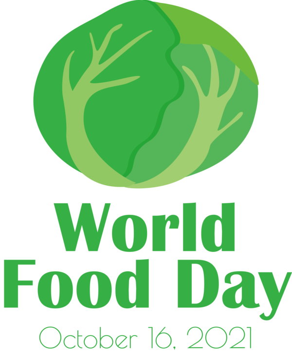 Transparent World Food Day Logo Leaf Green for Food Day for World Food Day