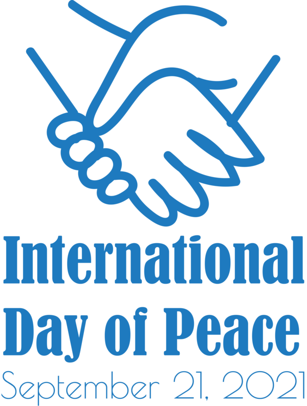 Transparent International Day of Peace Logo Black and white Design for World Peace Day for International Day Of Peace